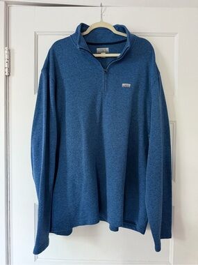 Ocean + Coast Big & Tall Men’s 3X Blue Quarter Zip Pullover Sweater